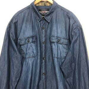 Ecko Unltd Denim Shirt Long Sleeve‎ Button Up Casual Men's Size 3XLarge